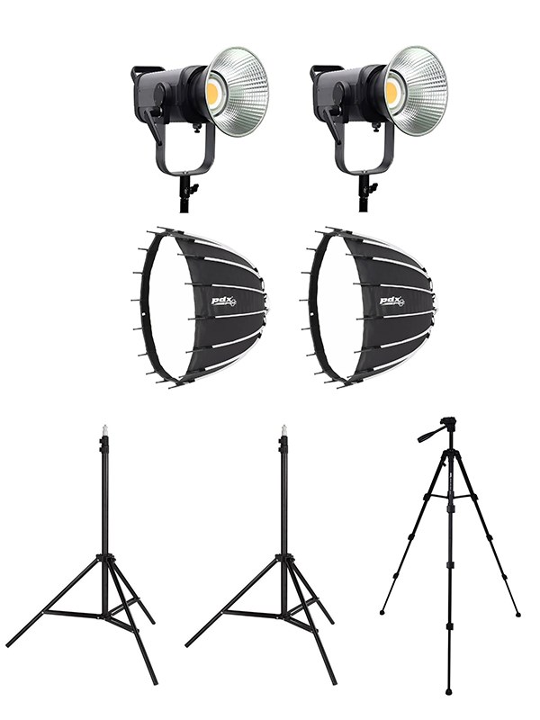 PDX COBAC 300 SL90 Softbox 2'li Stüdyo Işık Seti