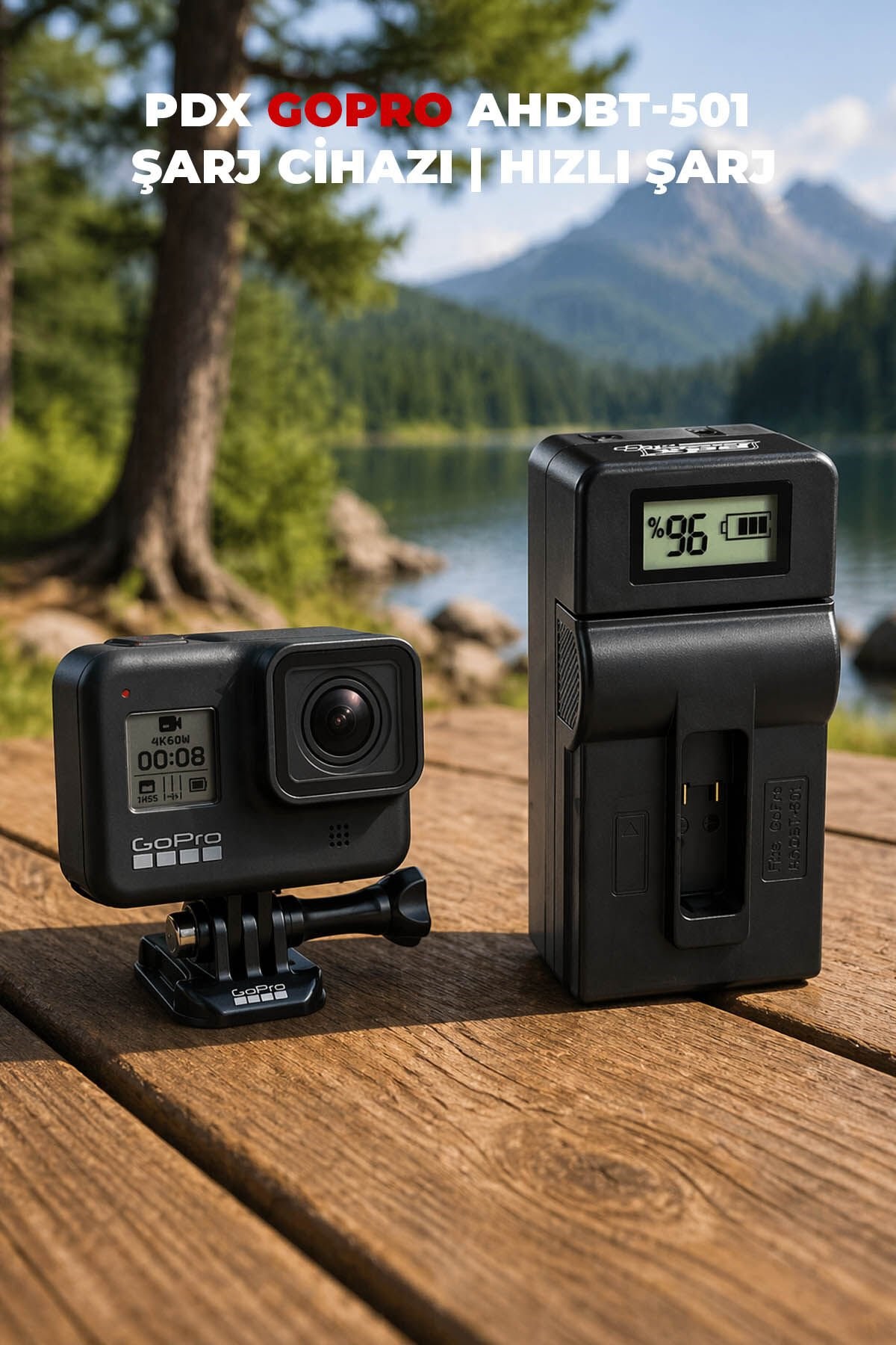 PDX PDX GoPro AHDBT501 Batarya Şarj Cihazı Görsel 5