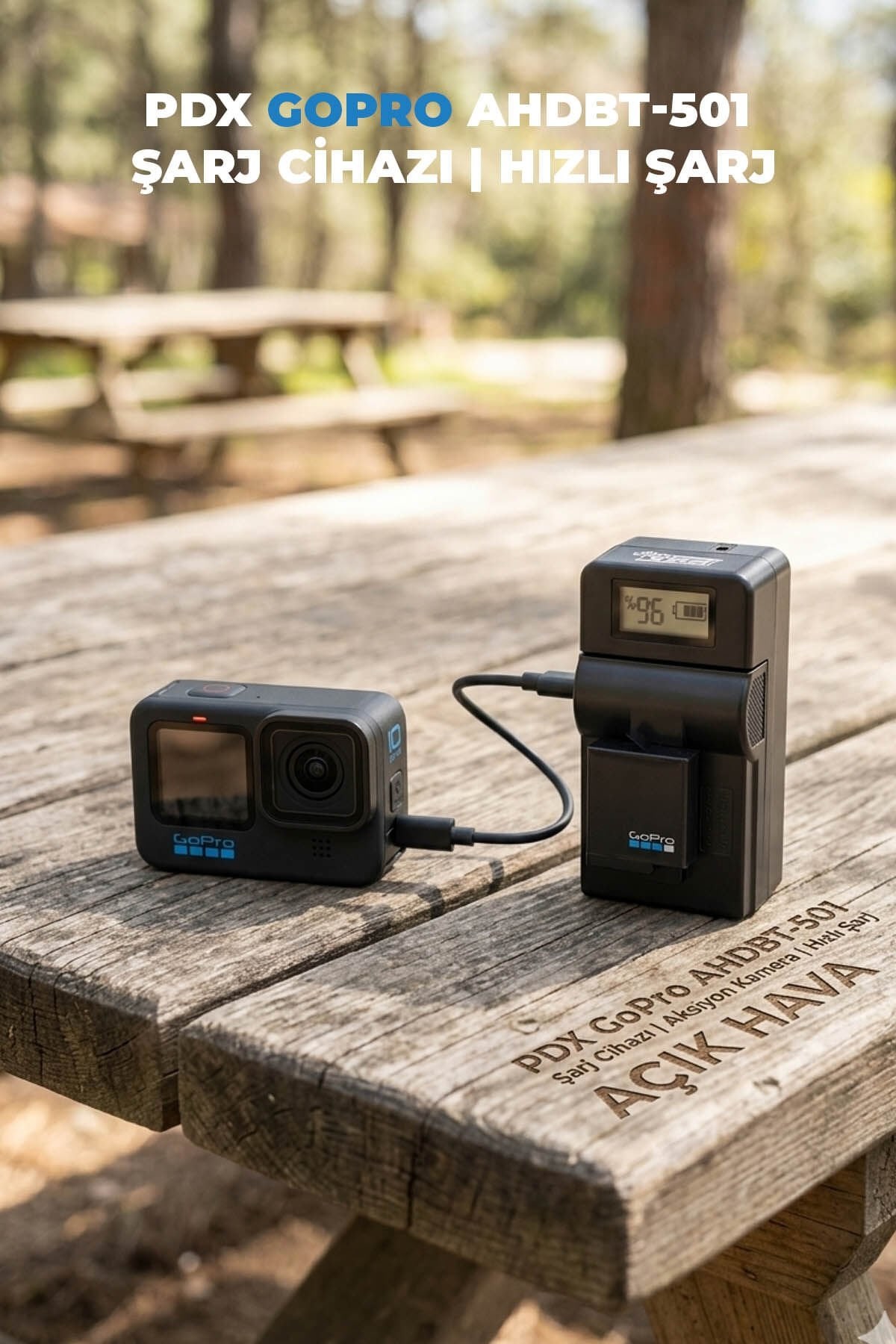 PDX PDX GoPro AHDBT501 Batarya Şarj Cihazı Görsel 4