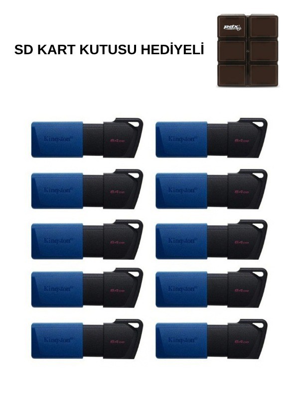 Kingston DTXM 64GB USB 3.2 Gen.1 DataTraveler Exodia M Flash Bellek (10'lu Paket)