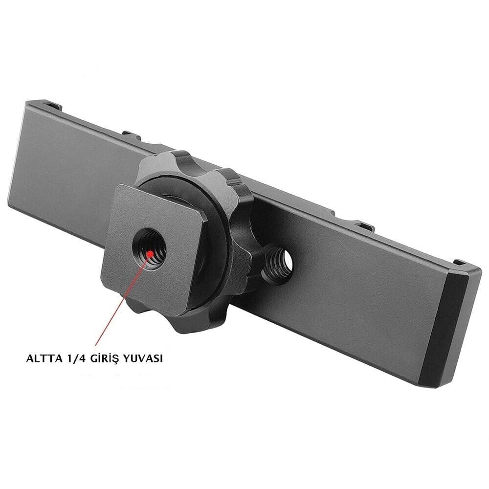 PDX PDX HB-104 İkili Cold Shoe Adaptör 1/4"-20 Montaj Yuvalı Görsel 3