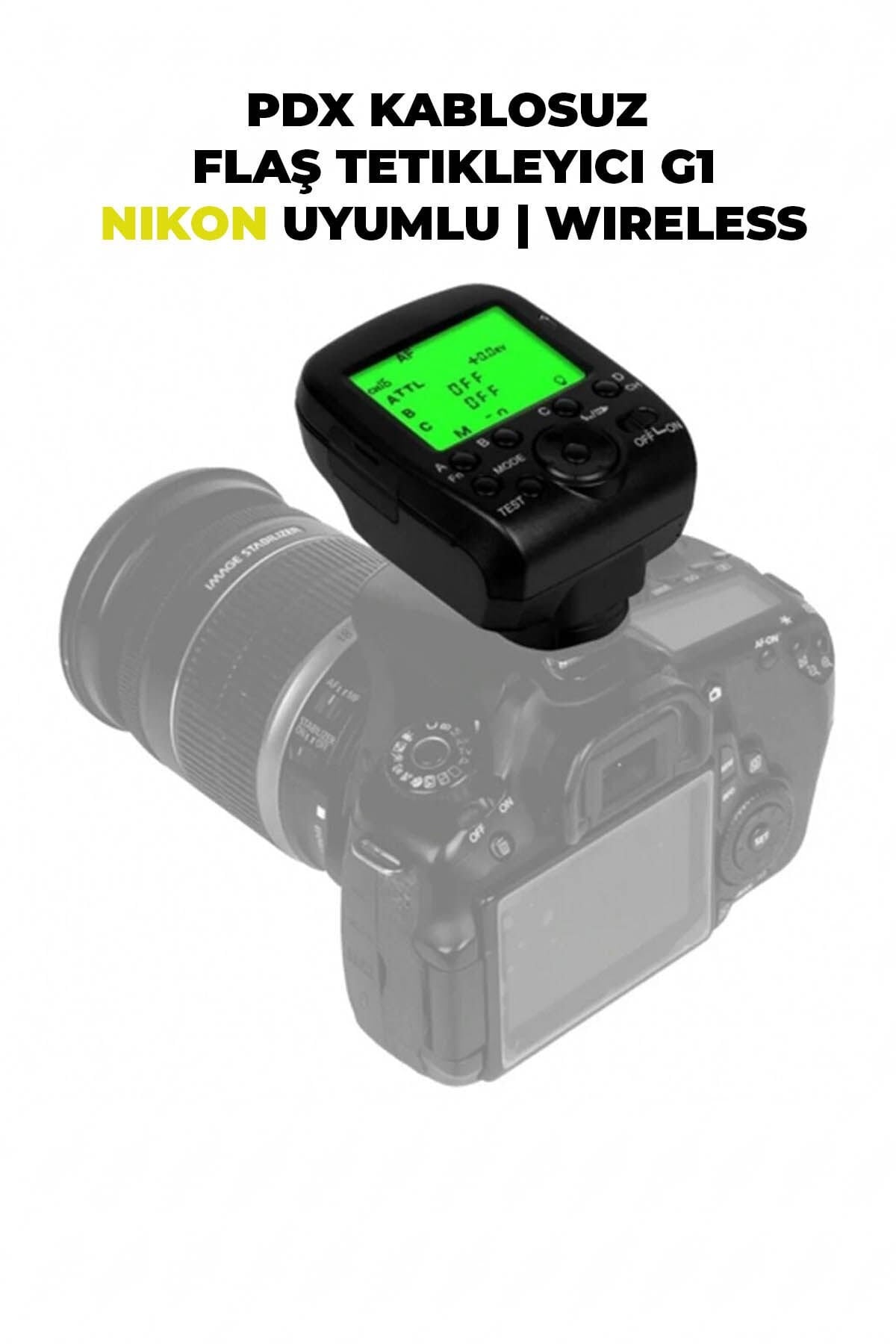 PDX PDX G1 Nikon Uyumlu Kablosuz Flaş Tetikleyici Görsel 3