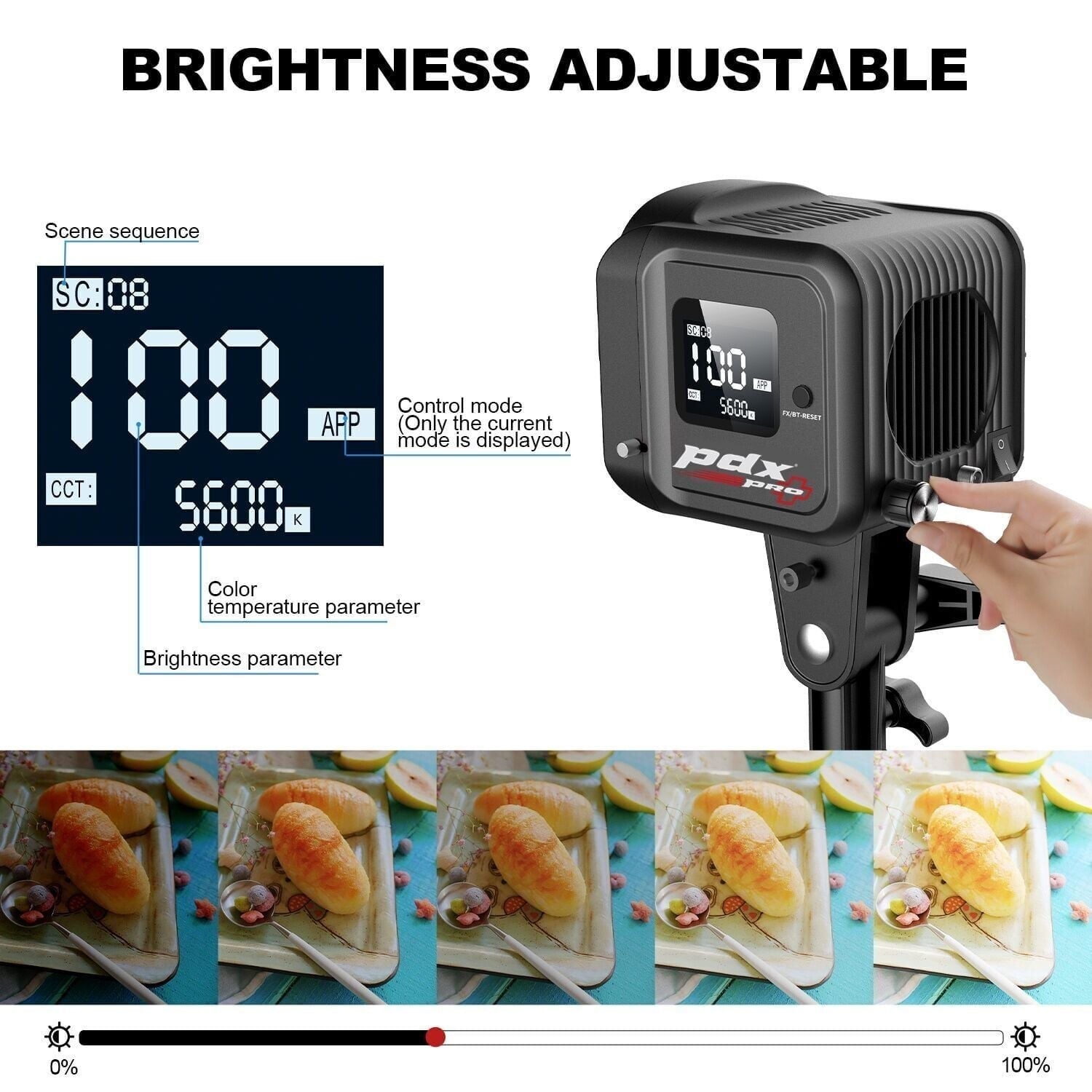 PDX PDX SD80D Bi-Color LED Stüdyo Işığı Görsel 3