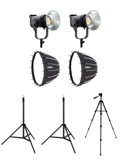 COBAC 300 Stüdyo Işığı (2) + 3 Mt Işık Ayağı (2) + SL90 Softbox (2) + 307 Tripod Işık Seti