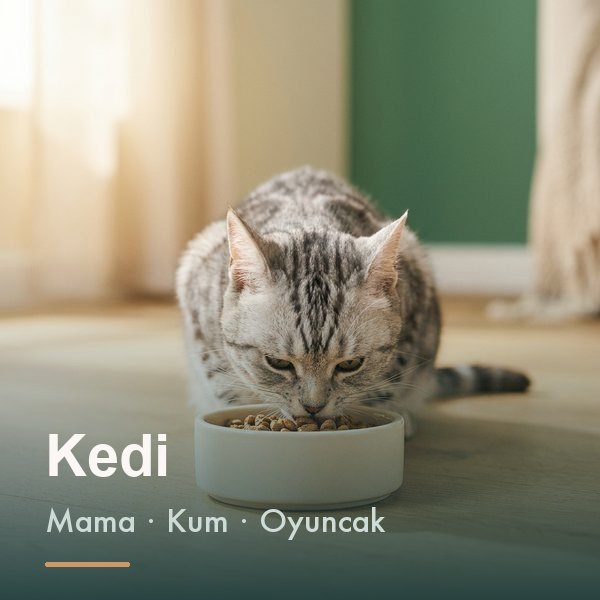 Kedi ürünleri - mama, kum, oyuncak
