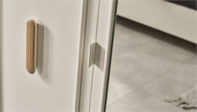 Bohem Star 3 Kapaklı Gardırop 126 cm Sedef Krem ve Ceviz