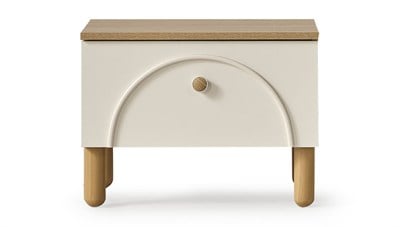 Bohem Star Genç Komodin 60 cm Sedef Krem ve Ceviz