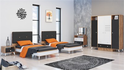 Smart 4 Kapaklı Gardırop 171 cm 2 Çekmeceli