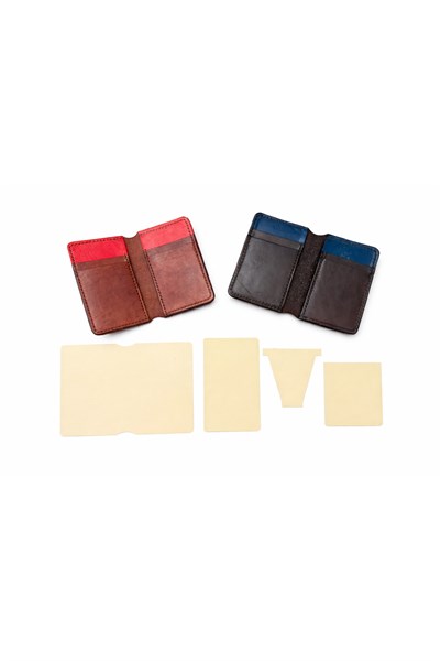 Deri Kartlık Kalıp Seti – Minimal Cüzdan Şablonu (DIY Deri Çalışma Kalıbı)