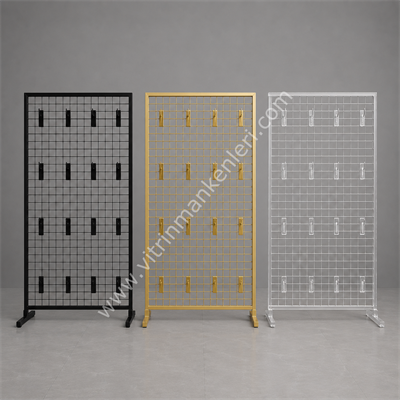 AYAKLI TEL PANO 80X100 CM GOLD RENK 4X4 SIK TELLİ 20 ADET 15 CM KANCA DAHİL