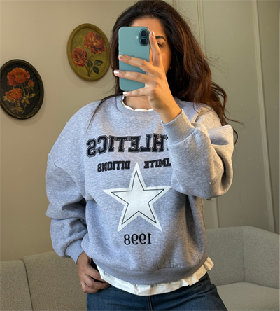 Baskı Detaylı Sweatshirt
