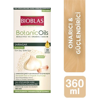 Bioblas Botanic Oils 360 ml Sarımsaklı Saç Dökülmesine Karşı Şampuan