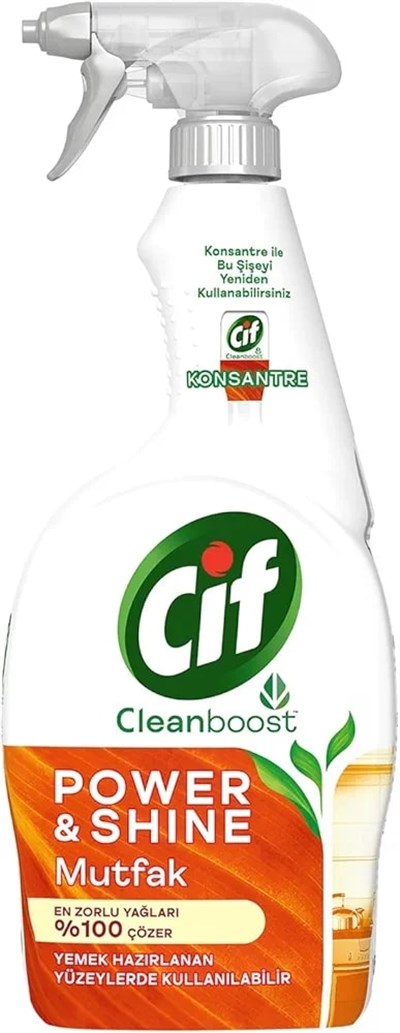 Cif 750 ml Power Shine Mutfak Yağ Çözücü Sprey