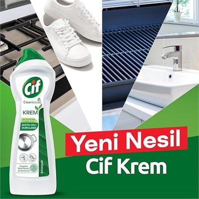 Cif Krem 3x750 ml Temizleyici Amonyaklı