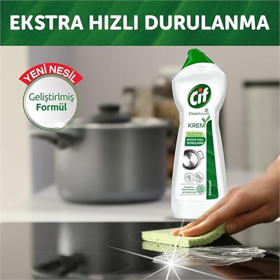 Cif Krem 3x750 ml Temizleyici Amonyaklı
