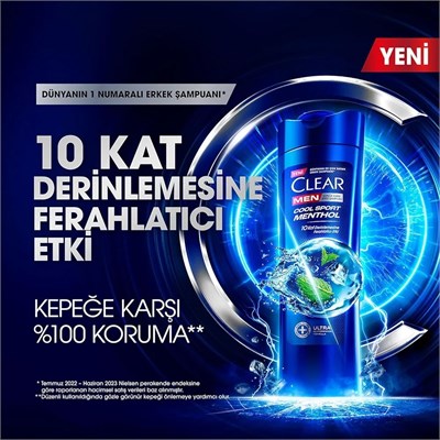 Clear Men Cool Sport 350 ml Menthol Şampuan