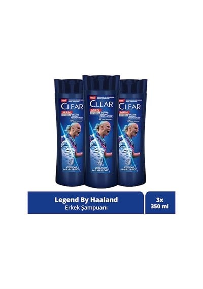 Clear Men Erling Haaland 3x350 ml Şampuan