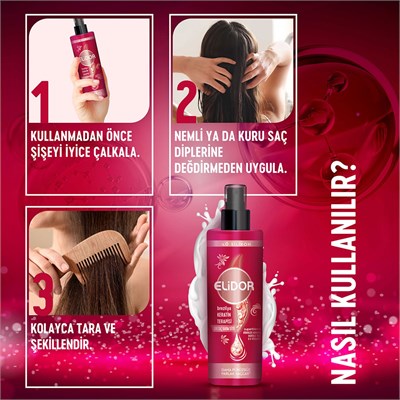 Elidor Brezilya Keratin Terapisi 200 ml Sıvı Saç Bakım Sütü