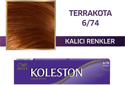Koleston Wella Terrakota 6/74 Single Tüp Boya Saç Boyası