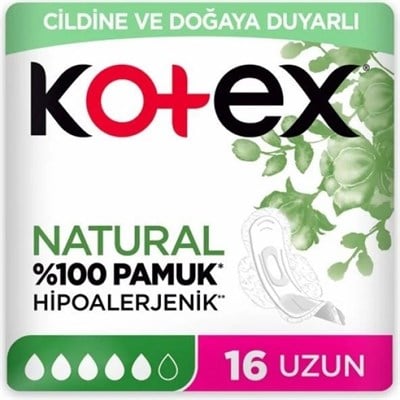 Kotex Natural Ultra Süper Ekonomik Paket Uzun 16 lı