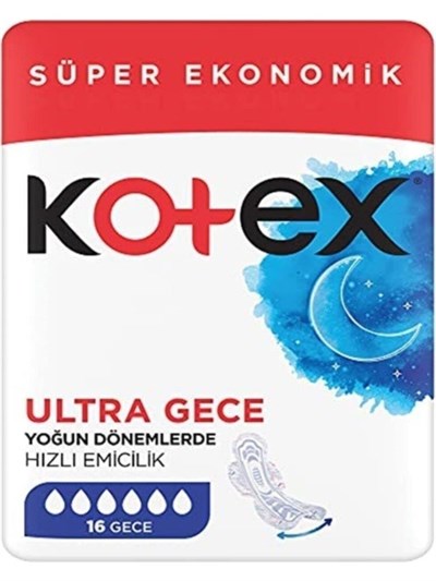 Kotex Ultra Quadro Süper Ekonomik Gece 4x16 Hijyenik Ped
