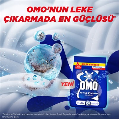 Omo Active Oxygen Beyazlar için 6 kg Toz Deterjan