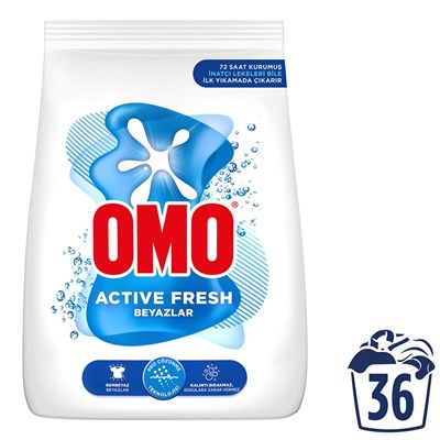 Omo Matik 5,5 kg Active Fresh Beyazlar Toz Çamaşır Deterjanı