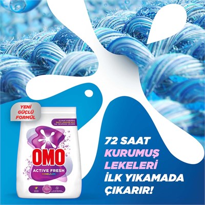 Omo Matik 5,5 kg Active Fresh Renkliler Toz Çamaşır Deterjanı