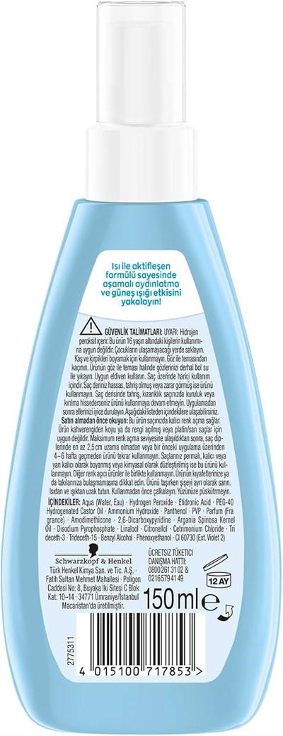 Palette Natural Colors 150 ml Renk Açıcı Sprey