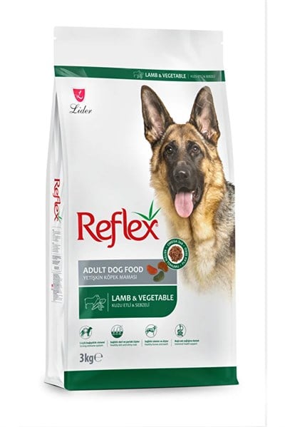 Reflex Kuzulu, Pirinçli ve Sebzeli Yüksek Kaliteli Köpek Maması 3 Kg