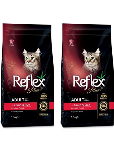 Reflex Plus Kuzu Etli Kedi Maması 1.5 kg x 2 Adet