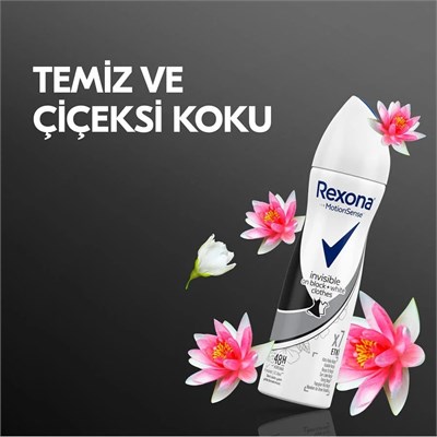 Rexona Invisible On Black & White Clothes 3x150 ml Kadın Sprey Deodorant