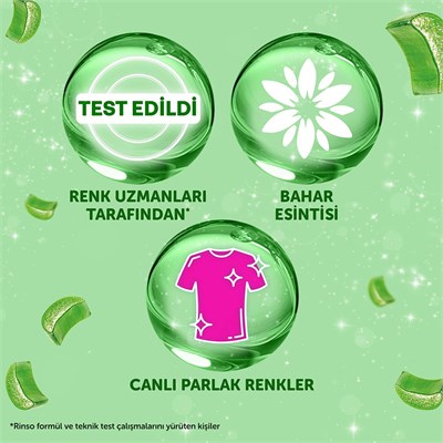 Rinso Aloe Vera Renkliler için Sıvı Deterjan 50 Yıkama 3 lt