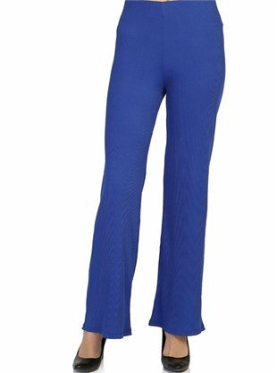 Kadın Fitilli Mavi Pantolon