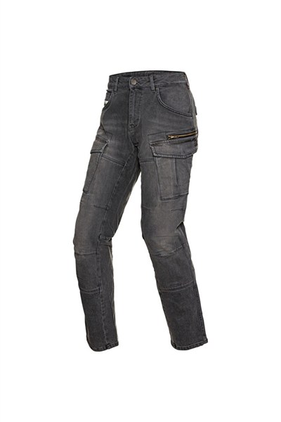 Korumalı Dark Grey Motosiklet Pantolonu MJD5006