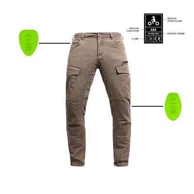 Unisex Bej Jeans Motosiklet Pantolonu John Doe Kevlar Jdc5004
