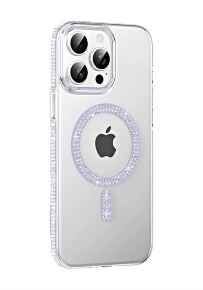 Joko Apple Uyumlu iPhone 14 Pro Max Uyumlu Move Taşlı Magsafe Kapak - Lila Belirtilmemiş