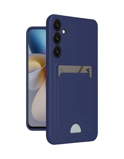 Samsung Galaxy S24 Plus Uyumlu Kelvin Kartvizitli Silikon - Lacivert Belirtilmemiş
