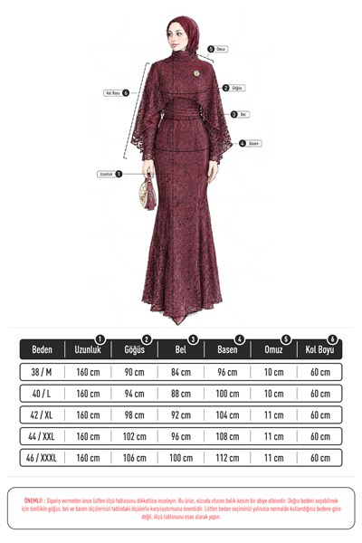 Dantel Balık Abiye Elbise - SİYAH