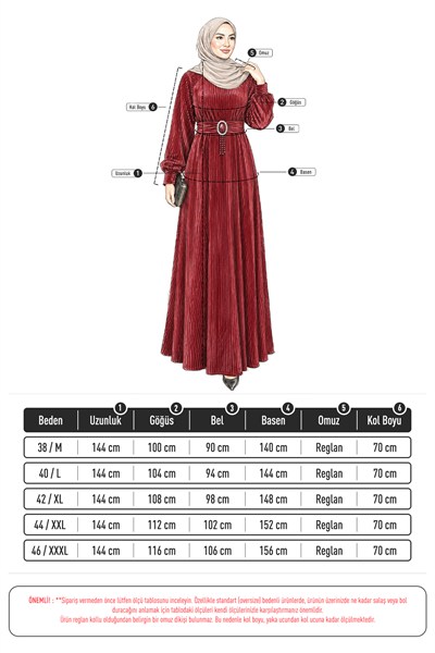 Reglan Kol Kadife Elbise - SİYAH