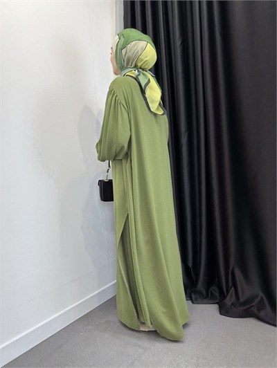 2’ Lİ AYROBİN YIRTMAÇLI ABAYA TAKIM