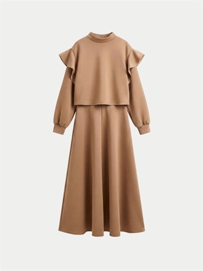 2’Lİ SCUBA VOLANLI CROP ETEK TAKIM