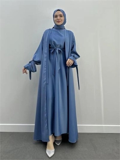 2Lİ ZARA SATEN ABAYA TAKIM / İÇLİKLİ