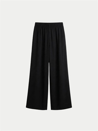 DOUBLE KREP YANLARI DİKİŞSİZ  BOL PANTOLON
