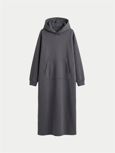 KAPÜŞONLU KIŞLIK SWEAT ELBİSE