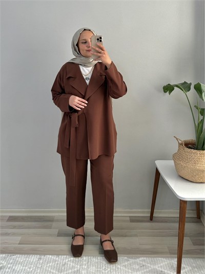 KREP BAĞLAMA DETAYLI CEKET
