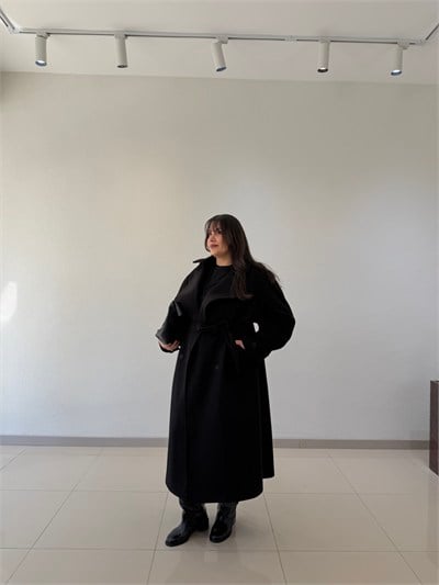 İTHAL KAŞE MİLANO UZUN KABAN