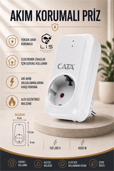 CT-9186 Akım Korumalı Priz