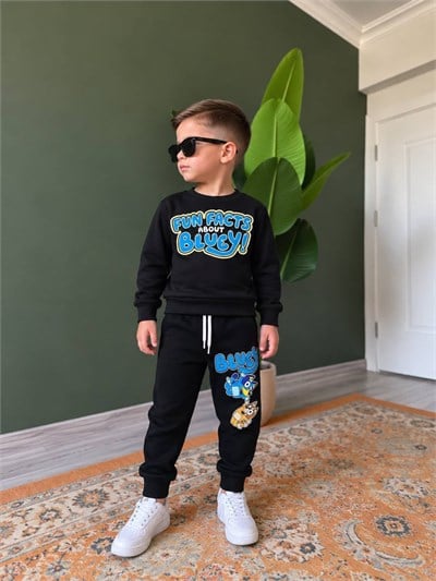 ERKEK ÇOCUK BLUEY BASKILI 2'Lİ ALT ÜST EŞOFMAN TAKIMI