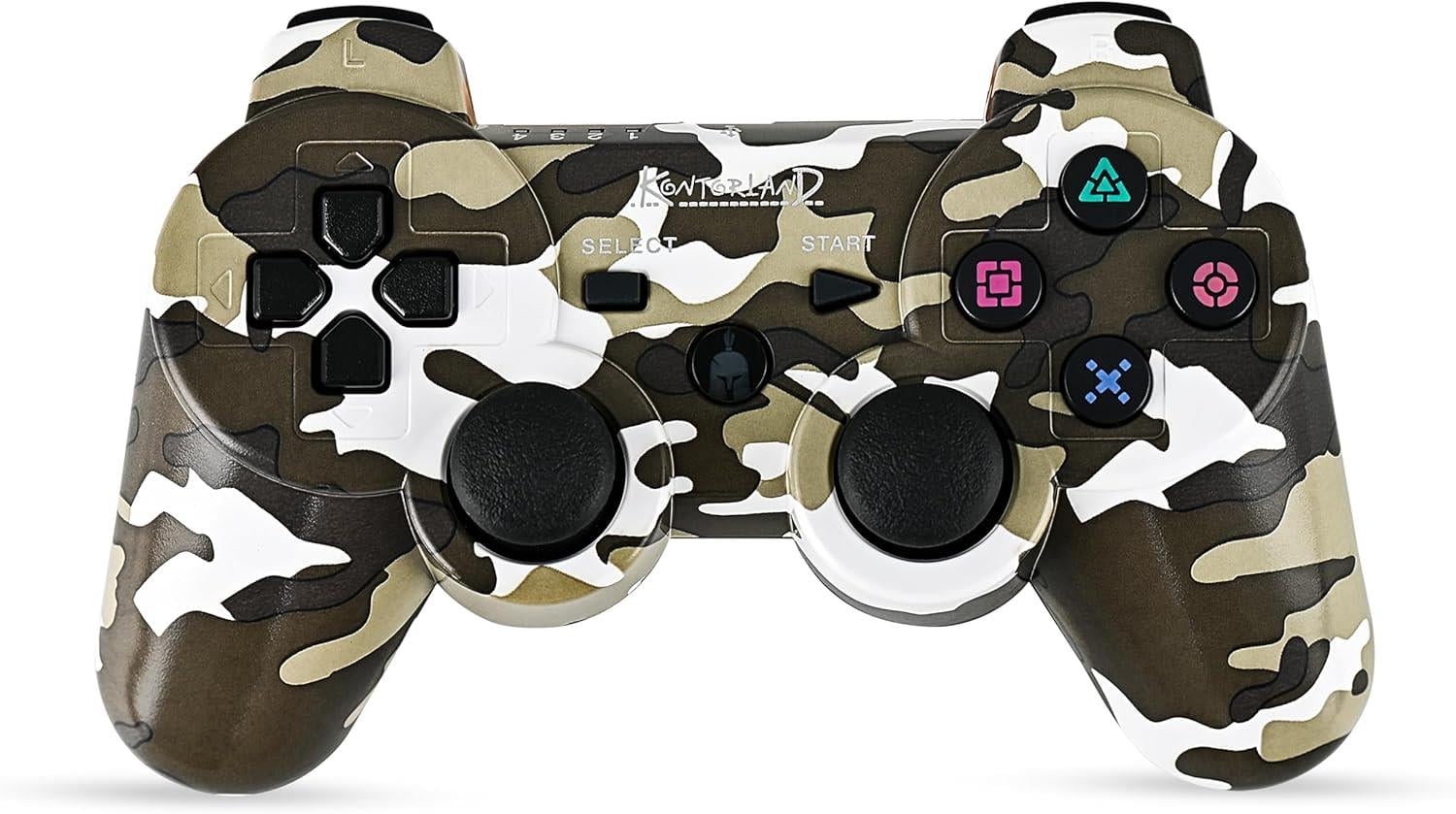 Playstation 3 Konsol ve AksesuarKontorland Ps3 Oyun Kolu - Konsol Kulübü Kontorland PS3 Uyumlu Titreşimli Kablosuz Oyun Kolu GamePad Kahverengi Kamuflaj